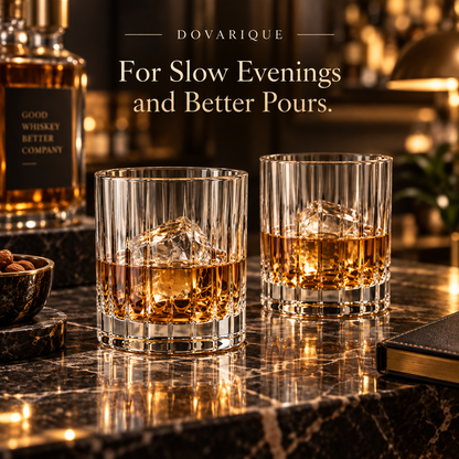 Dovarique®| Vesper Whisky Glass Set