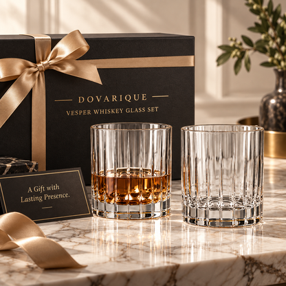 Dovarique®| Vesper Whisky Glass Set