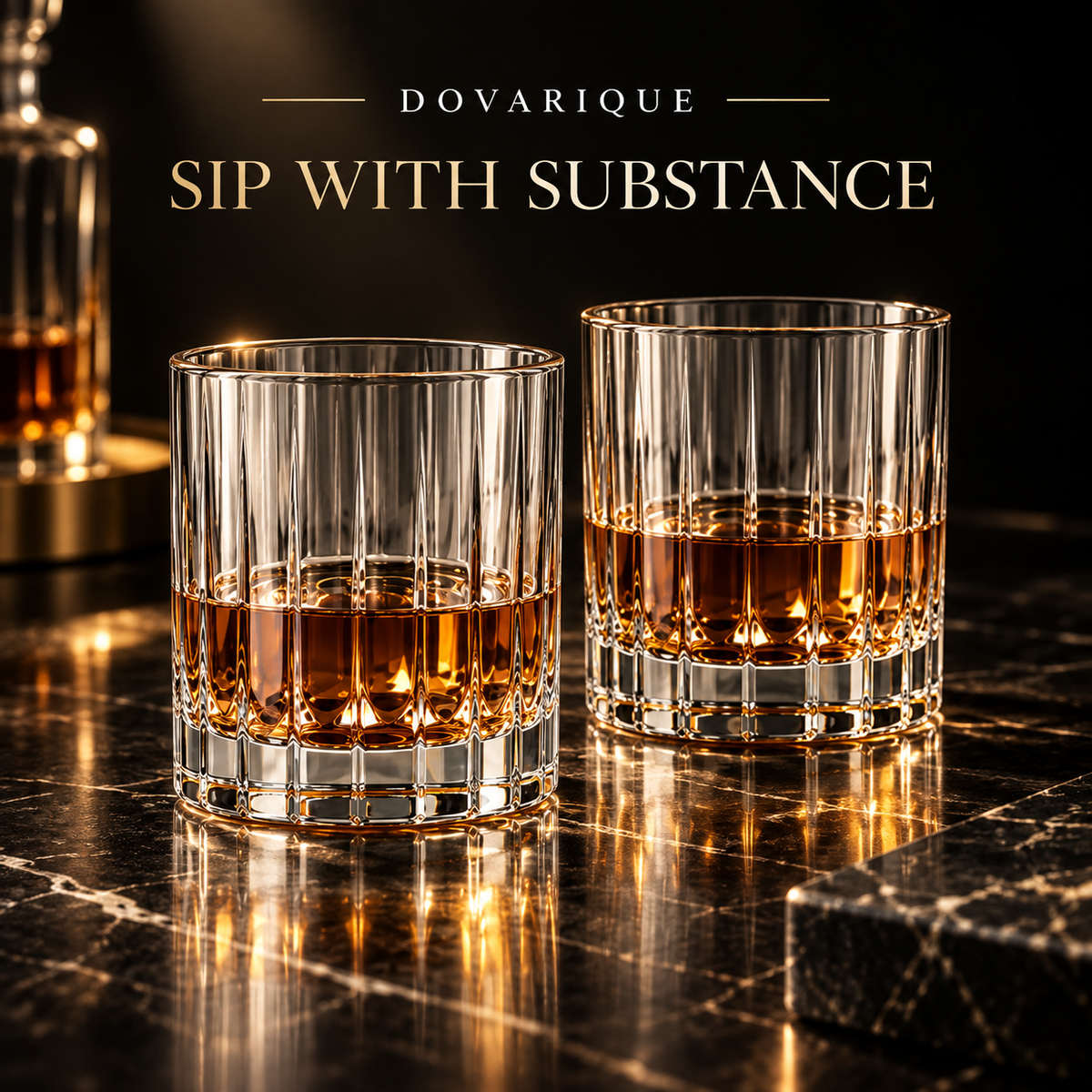 Dovarique®| Vesper Whisky Glass Set