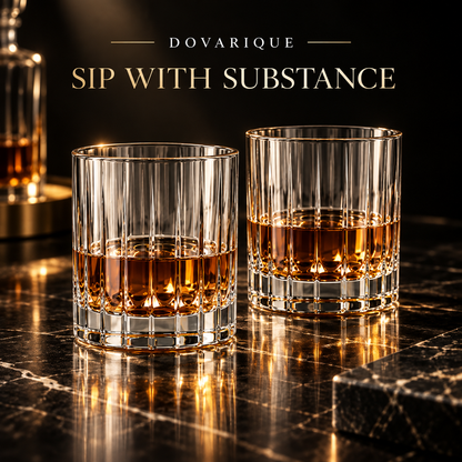 Dovarique®| Vesper Whisky Glass Set