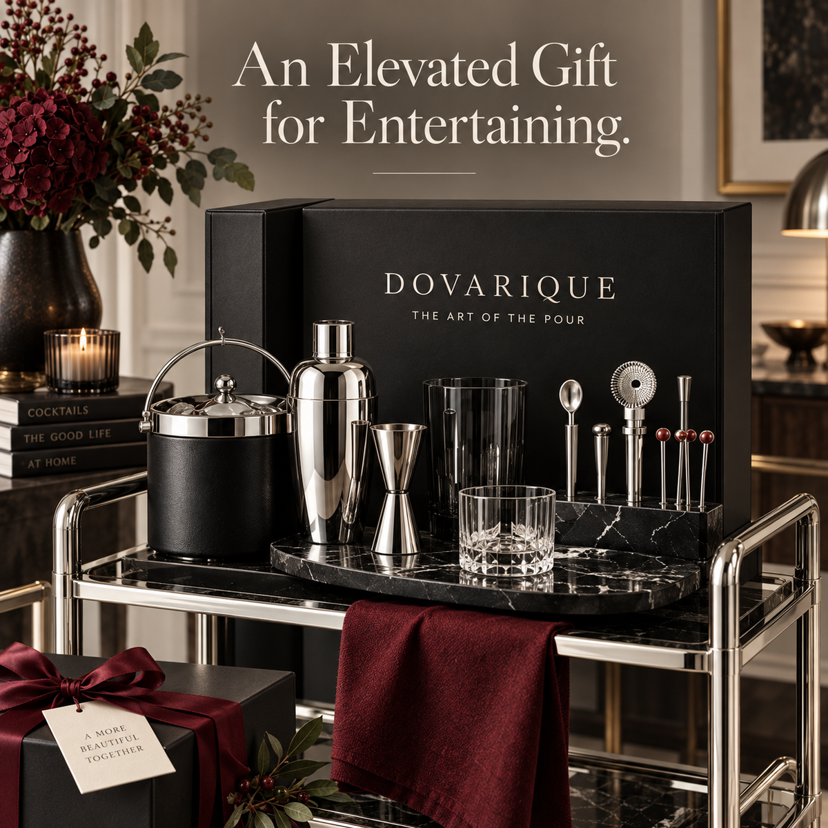 Dovarique®| Maison Bar Cart Set