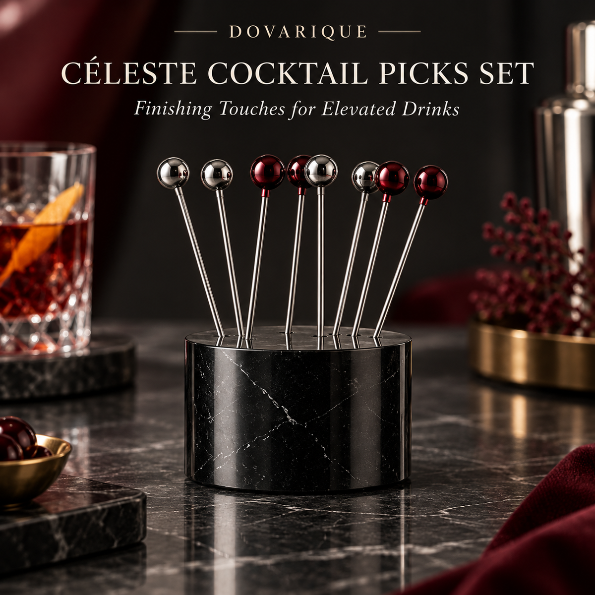 Dovarique®| Céleste Cocktail Picks Set